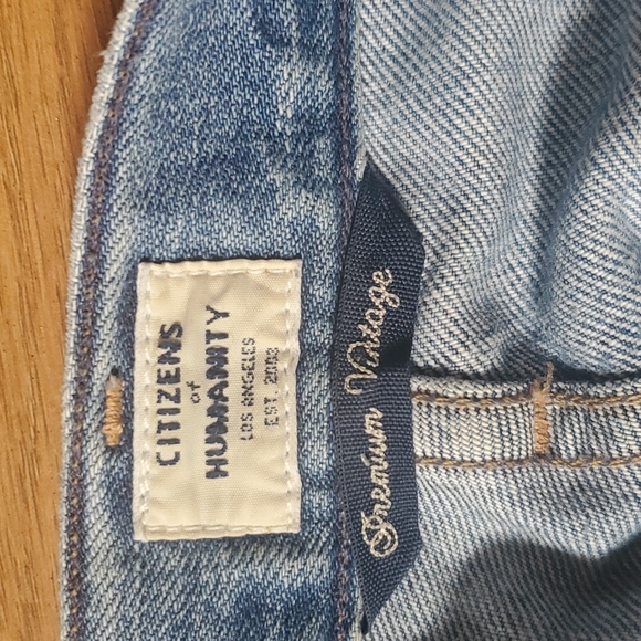 Citizens of Humanity Liya High Rise Classic Fit Ankle Crop jeans 24 in Torn - Picture 6 of 11